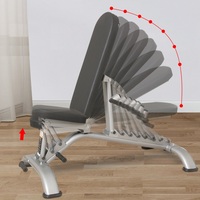Chaise pliante multifonction réglable en métal pour entraînement à domicile, idéale pour les sit-ups et les développés couchés avec haltères