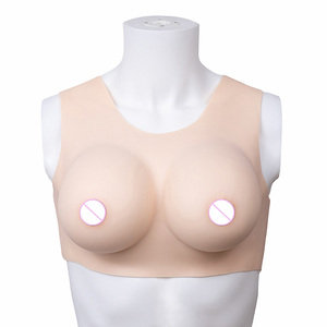 High Quality Factory Silicone <strong>Breast</strong> Form Vest Crossdressing Fake <strong>Breasts</strong> Artificial Boobs <strong>Plate</strong> for Man to Woman - Product Image 3