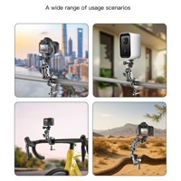 Kit de fixation en alliage d'aluminium réglable à 360 degrés, tête sphérique noire, filetages antidérapants pour caméra web