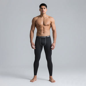 Mallas de compresión deportivas para hombre, pantalones atléticos ajustados, pantalones de compresión para entrenamiento físico, mallas para ejercicio de hombre - Product Image 3