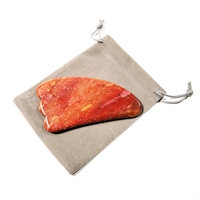 HZ Meilleure Vente Nouveau Peigne en Jade Blanc Planche de Gua Sha Faciale Griffe de Massage Corporel en Pierre de Mookaïte Outils de Massage Facial