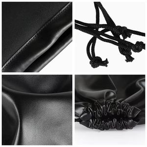 Premium Durable Recyclable Luxury Waterproof PU Leather Drawstring Jewelry <b>Bags</b> Customizable Black <b>Dust</b>-Proof Gift Packaging - Product Image 4