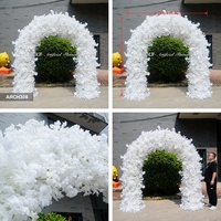 Elegante Arco de Flores Artificiales Blancas de Cobertura Completa para Bodas, Duchas Nupciales, Cumpleaños, Banquetes, Decoración de Fondo para Fotos