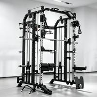 Rack de musculation multifonctionnel commercial avec Smith Machine et Cable Crossover intégré, équipement de fitness complet pour la maison