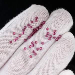 YASHEE Granate Rodolita Natural 2x2 mm Corte Brillante Redondo Piedra Calibrada para Fabricación de Joyas - Product Image 3