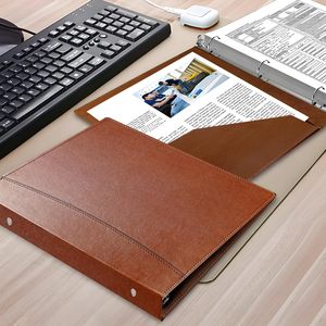 A4 Thư Kích Thước Xem Tùy Chỉnh Vải Lanh 1 Inch Tập Tin Tài Liệu Tổ Chức Thư Mục Da Danh Mục Đầu Tư 3 D Vòng Chất Kết Dính Với Slipcase - Product Image 2