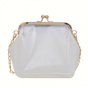 Bolso Bandolera Transparente de PVC Impermeable y Duradero con Cierre Kiss Lock, Diseño OEM - Product Image 1