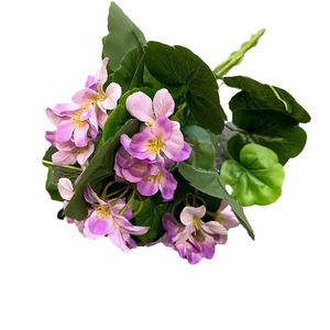 Bouquet de bégonias artificiels à petite poignée, fleurs en soie pour décoration de mariage, art floral de table - Product Image 5