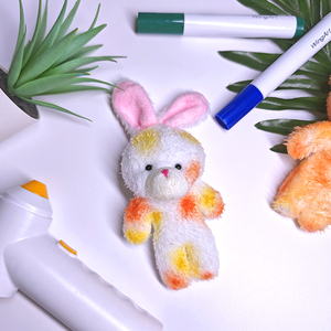 Nouveau produit : <span class=keywords><strong>Peluche</strong></span> lapin DIY pour enfants, adorable, arc-en-ciel, haute qualité, avec marqueur pour aérographe - Product Image 4