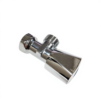 Robinet d'angle manuel en alliage de zinc finition chromée, filetage interne/externe 1/2 po, pour salle de bain, durable, type triangle, fabrication ODM