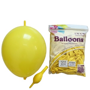 Globo de Goma Ecológico de 10 Pulgadas y 240 Gramos, Amarillo, con Cola Larga, Aguja de Unión Rápida, Decoración de Pared con Forma de Corazón, Venta al por Mayor - Product Image 1