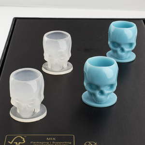 200pcs Transparent Blue Skeleton Medical Plastic Tattoo Ink Cups Disposable Pigment <b>Holder</b> for Permanent <b>Makeup</b> Accessories - Product Image 3