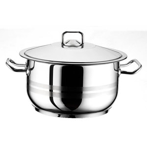 Casserole en acier inoxydable Arian avec couvercle, diamètre 40CM - Product Image 1