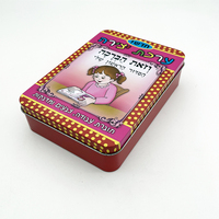 Boîte en métal rectangulaire avec couvercle, emballage cadeau, boîte de rangement pour papeterie et cadeaux