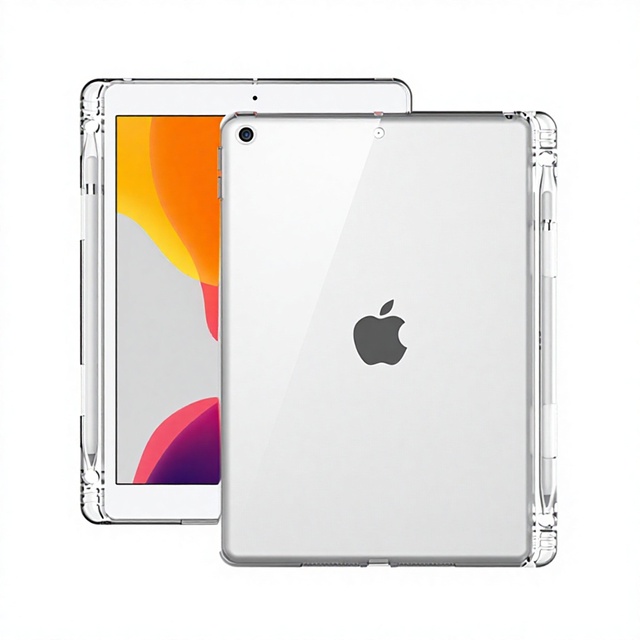 iPad Case with Pencil Slot 10.2-inch Air 4 10.9-inch Mini 6 Pro 11 2023 9-Drop-Resistant Solid Color Private Mold China