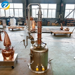 Máquina de Destilación Casera ZJ 50L, Olla de Destilación de Acero Inoxidable SS304 de Grado Alimenticio con Columna de Reflujo de Cobre Rojo TP2 para <span class=keywords><strong>Whisky</strong></span> y Brandy - Product Image 5