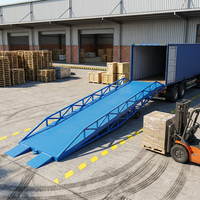 Rampe de levage réglable 10 tonnes pour chariot élévateur, hauteur 1,1-1,8 m, pont d'accès conteneur, composant essentiel de boîte de vitesses, chargement et déchargement efficaces
