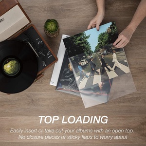 12.75 "एक्स 12.5" स्पष्ट प्लास्टिक सुरक्षात्मक lp संग्रह बाहरी आस्तीन विनाइल रिकॉर्ड आस्तीन एल्बम कवर - Product Image 5