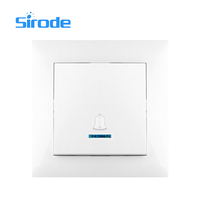 Sirode 9202 série Europe Standard moderne sûr et durable conception blanc couleur PC plaque sonnette interrupteur mural pour la maison