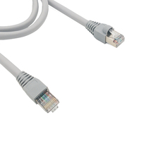 Câble réseau LAN gris 10P10C blindé RJ50/RJ48 Cat5e STP avec gaine PVC 26AWG, prix de gros usine