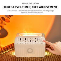 Diffuseur humidificateur Flamme Blanche avec haut-parleur Bluetooth, son omnidirectionnel à 360°, machine à arômes sans fil