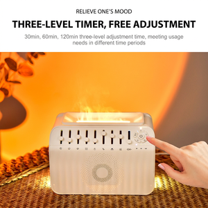 เครื่องกระจายความชื้นไวท์เฟลมพร้อมลำโพงบลูทูธ เสียงรอบทิศทาง 360 องศา เครื่องกระจายกลิ่นไร้สาย - Product Image 6
