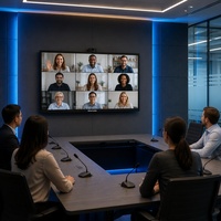 Écran plat interactif de 65 pouces avec caméra, microphone, affichage de vidéoconférence 4K