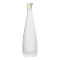 Bouteilles d'eau en verre givré de 500 ml, bouteilles transparentes de 330 ml pour jus et boissons minérales avec bouchon à vis pour eau gazeuse et boissons