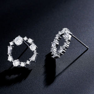 RAKOL EP2354 fashion Small White Gold Plated Cubic Zirconia Earrings - Product Image 5