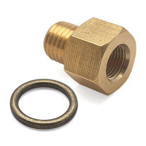 Adaptateur réducteur en laiton massif M12x1.5 mâle vers 1/8NPT femelle, raccord de tuyauterie automobile avec joint en cuivre - Product Image 4