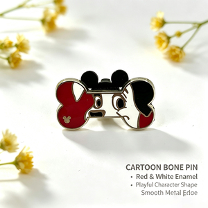 Pin de esmalte duro con diseño de personaje de hueso de dibujos animados, insignia de solapa de aleación metálica, adorno para chaqueta, mochila, accesorio de ropa - Product Image 1