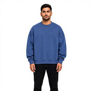 Sweat-shirts surdimensionnés pour hommes, en coton brossé, col rond, manches longues, pull-over, séchage rapide, écologiques - Product Image 1