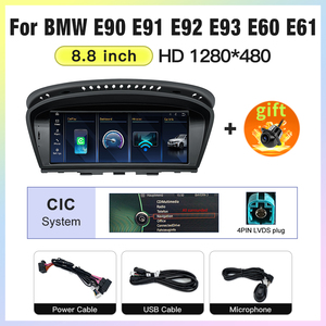 Pantalla STWEI con CarPlay para BMW Serie 3 y 5 E90 E92 E60, Reproductor Multimedia Táctil HD con CarPlay Inalámbrico - Product Image 6