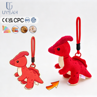 Porte-clés en peluche personnalisés UYEAH OEM/ODM, design unique, mini dinosaure, animal de dessin animé, jouet en peluche pour sacs et cadeaux