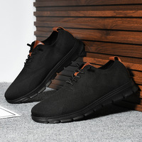 Chaussures de course tendance pour hommes, style britannique, respirantes, à lacets, couleur unie, sport décontracté, grande taille 48, collection été 2027
