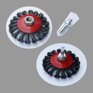 मुट्ठी भर स्टील वायर ब्रश के लिए तार ब्रश कटर बेवेल टिकाऊ तार ब्रश अखरोट के साथ - Product Image 2