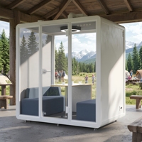 Cabine de réunion flexible insonorisée, cabines de travail insonorisées, installation facile, cabine acoustique de bureau mobile insonorisée