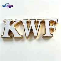 Enseigne LED 3D personnalisée en acrylique rétroéclairée, transformateur, canal en acier inoxydable, pour enseignes murales commerciales, devantures de magasins, bars et bâtiments