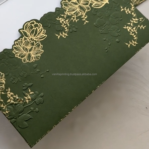 Enveloppe en papier personnalisée avec gaufrage 3D pour mariage et événements, gaufrage personnalisé sur papier spécial - Product Image 5