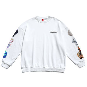 On-line di Vendita Calda 1pc Personalizzato Oversize pantaloni Casuali degli uomini di Logo Personalizzato Con Cappuccio Girocollo Hip Hop <span class=keywords><strong>Streetwear</strong></span> Girocollo Felpa Crew collo - Product Image 5