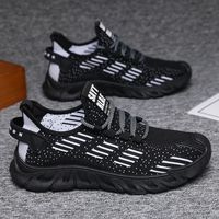 Sneakers noires sportives décontractées pour hommes, polyvalentes et tendance