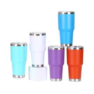 Gobelet isotherme moderne en acier inoxydable de 30 oz, à double paroi, avec couvercle, portable, à large ouverture, résistant à l'eau bouillante - Product Image 1