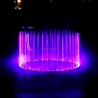 Grande Fontaine Dansante pour Bassin avec Jets Arc Nuit à LED RGB Contrôlés par Programme, Spectacle de Jets Super Haute Puissance pour Projet de Place Publique