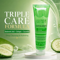 Gel Exfoliant au Concombre Secret Floral Acide Hyaluronique Collagène OEM/ODM Disponible Distributeurs Recherchés