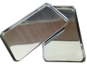 Chất Lượng Cao Bạc Thép Không Gỉ Hình Chữ Nhật Khay Cho Y Tế Sử Dụng Nông Phục Vụ Món Ăn Với Biểu Tượng Tùy Chỉnh Có Sẵn Cho Việc Lưu Trữ - Product Image 6