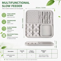 Tapis de léchage et mangeoire lente 4-en-1 en silicone pour animaux de compagnie, antidérapant avec ventouses, qualité alimentaire sans BPA, vente en gros OEM/ODM, directement de l'usine