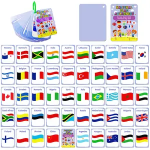 50 thẻ nhận thức cờ quốc gia giáo dục mầm non thẻ học tập thẻ giáo dục tương tác của trẻ em