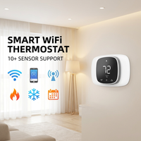 Termostato Inteligente OWON Compatible con WiFi Tuya, 24 V CA, Programable, Ahorro de Energía, para Contratistas de HVAC, Hoteles, Hogares, Calefacción y Refrigeración HVAC