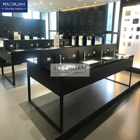 Présentoir sur pied Machuan personnalisable de haute qualité et moderne pour robinets métalliques, idéal pour les salles d'exposition