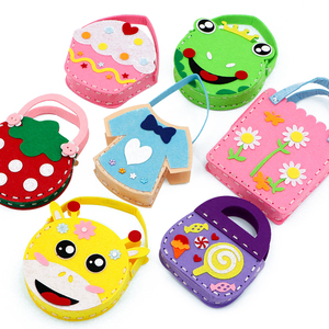 Children Diy Handmade <b>Sewing</b> <b>Kit</b> Material Bag Creative Puzzle Toy Kindergarten Coin Purse <b>Sewing</b> Non-woven Diy Felt Bag - Product Image 3
